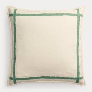 Set of 2 Lauren Ralph Lauren Allie Contrast Edge Euro Shams Light Hemp Green
